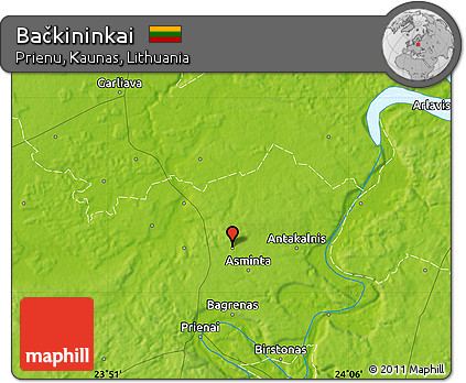 Physical Map of Bačkininkai