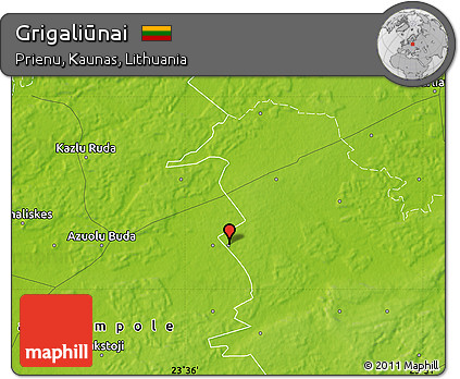 Physical Map of Grigaliūnai