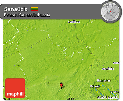 Physical Map of Senaūtis