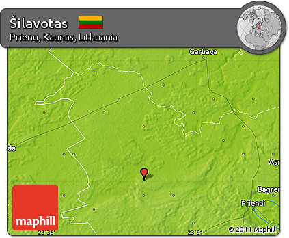 Physical Map of Šilavotas