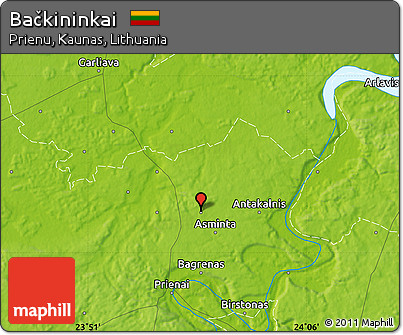 Physical Map of Bačkininkai