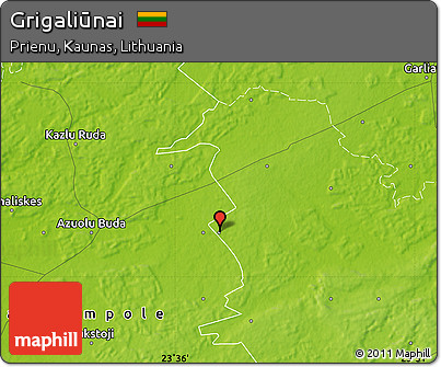 Physical Map of Grigaliūnai