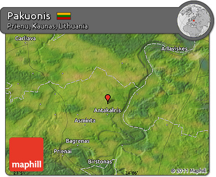 Satellite Map of Pakuonis