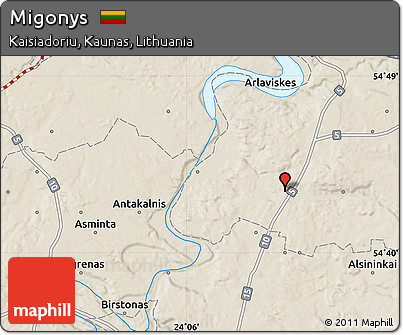 Shaded Relief Map of Migonys