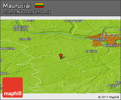 Physical Panoramic Map of Mauručiai
