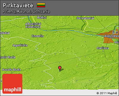 Physical Panoramic Map of Pirktavietė