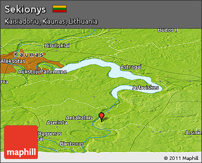 Physical Panoramic Map of Sekionys