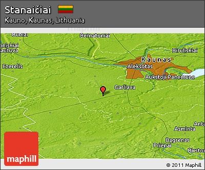 Physical Panoramic Map of Stanaičiai