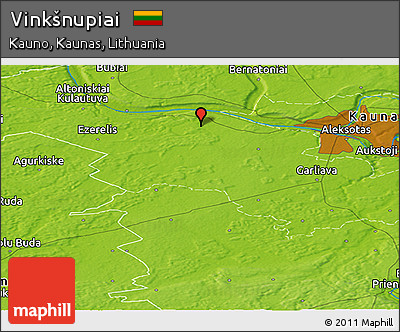 Physical Panoramic Map of Vinkšnupiai