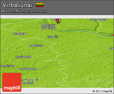 Physical Panoramic Map of Virbaliūnai
