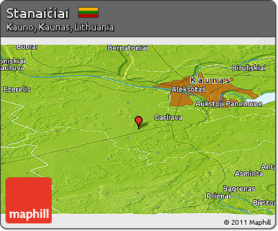 Physical Panoramic Map of Stanaičiai