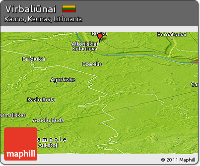 Physical Panoramic Map of Virbaliūnai