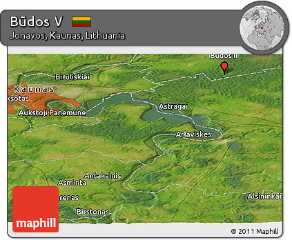 Satellite Panoramic Map of Būdos V