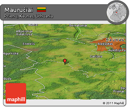 Satellite Panoramic Map of Mauručiai