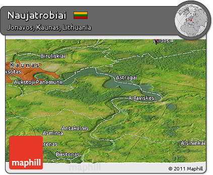 Satellite Panoramic Map of Naujatrobiai
