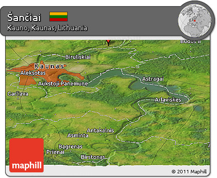 Satellite Panoramic Map of Šančiai