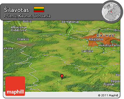 Satellite Panoramic Map of Šilavotas