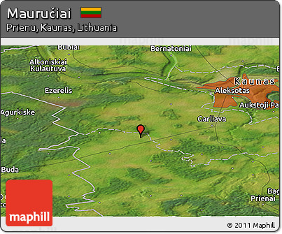 Satellite Panoramic Map of Mauručiai