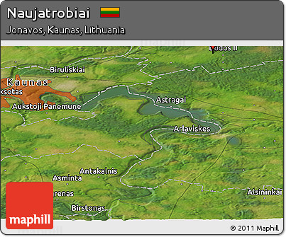 Satellite Panoramic Map of Naujatrobiai