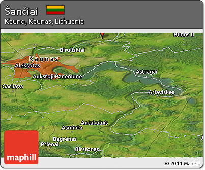 Satellite Panoramic Map of Šančiai