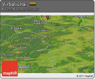 Satellite Panoramic Map of Virbaliūnai
