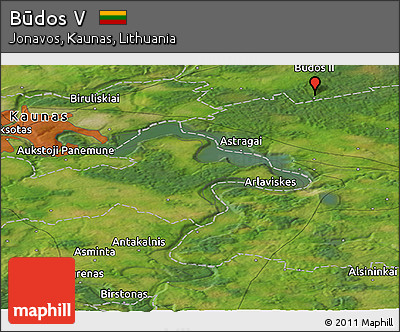 Satellite Panoramic Map of Būdos V