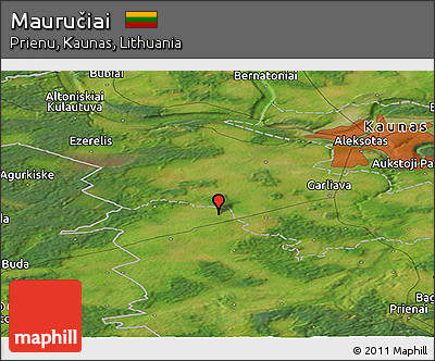Satellite Panoramic Map of Mauručiai