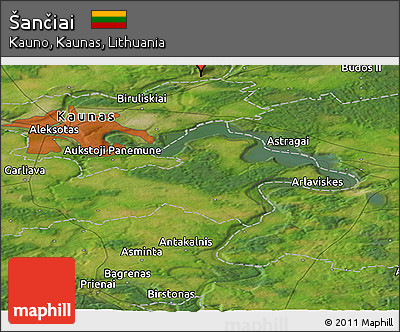 Satellite Panoramic Map of Šančiai