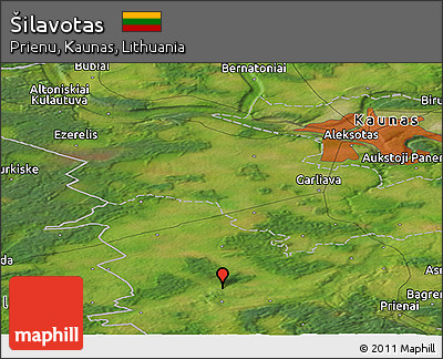 Satellite Panoramic Map of Šilavotas