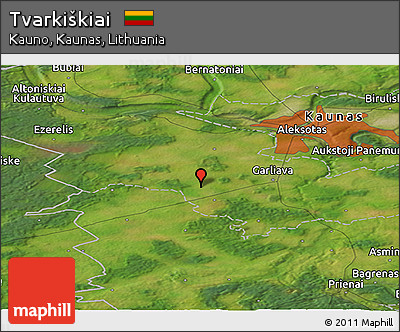 Satellite Panoramic Map of Tvarkiškiai