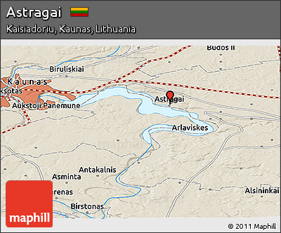 Shaded Relief Panoramic Map of Astragai