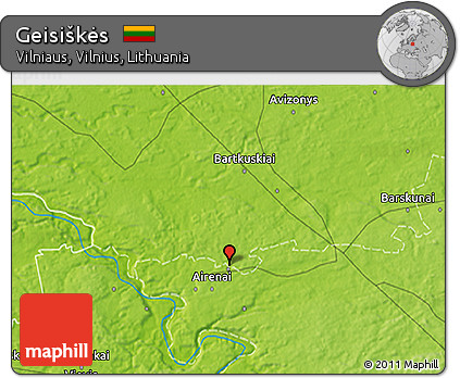 Physical 3D Map of Geisiškės