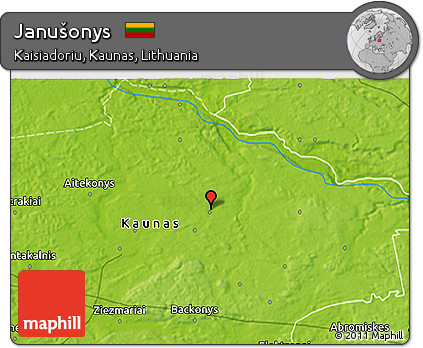 Physical 3D Map of Janušonys