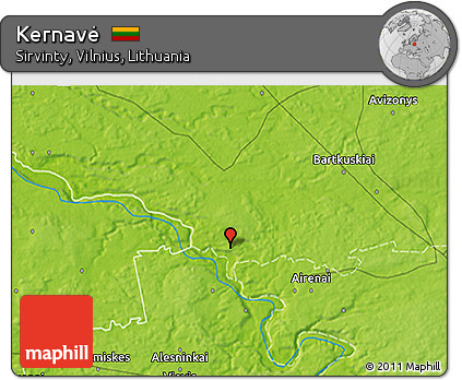 Physical 3D Map of Kernavė