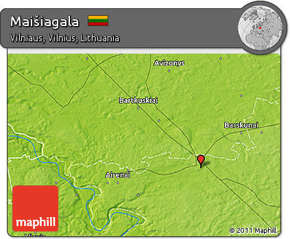 Physical 3D Map of Maišiagala