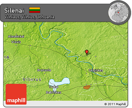 Physical 3D Map of Šilėnai