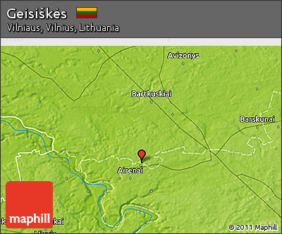Physical 3D Map of Geisiškės