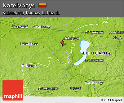Physical 3D Map of Kareivonys