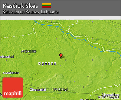 Physical 3D Map of Kasčiukiškės