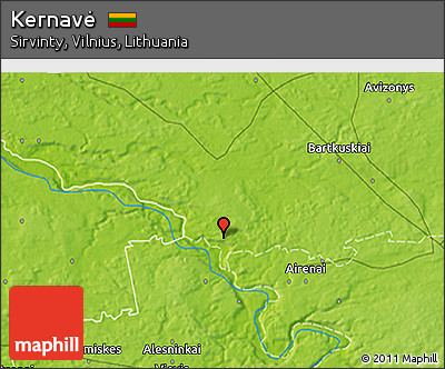 Physical 3D Map of Kernavė