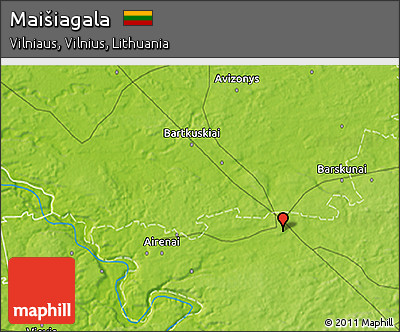 Physical 3D Map of Maišiagala