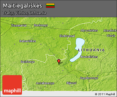 Physical 3D Map of Maitiegališkės