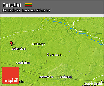 Physical 3D Map of Pašuliai
