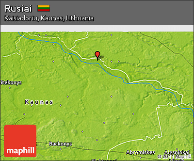 Physical 3D Map of Rusiai