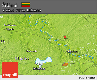 Physical 3D Map of Šilėnai