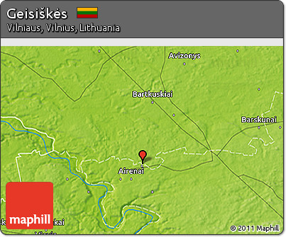 Physical 3D Map of Geisiškės