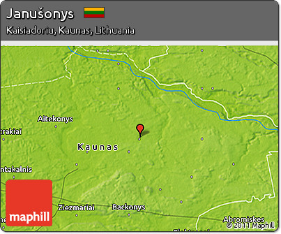 Physical 3D Map of Janušonys