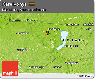Physical 3D Map of Kareivonys