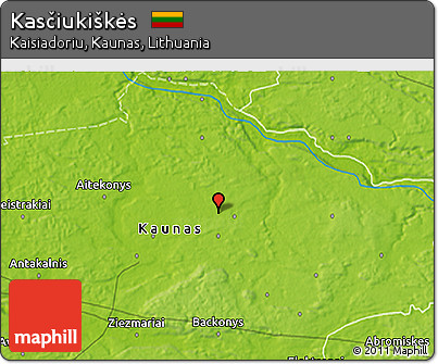 Physical 3D Map of Kasčiukiškės