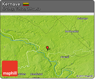 Physical 3D Map of Kernavė